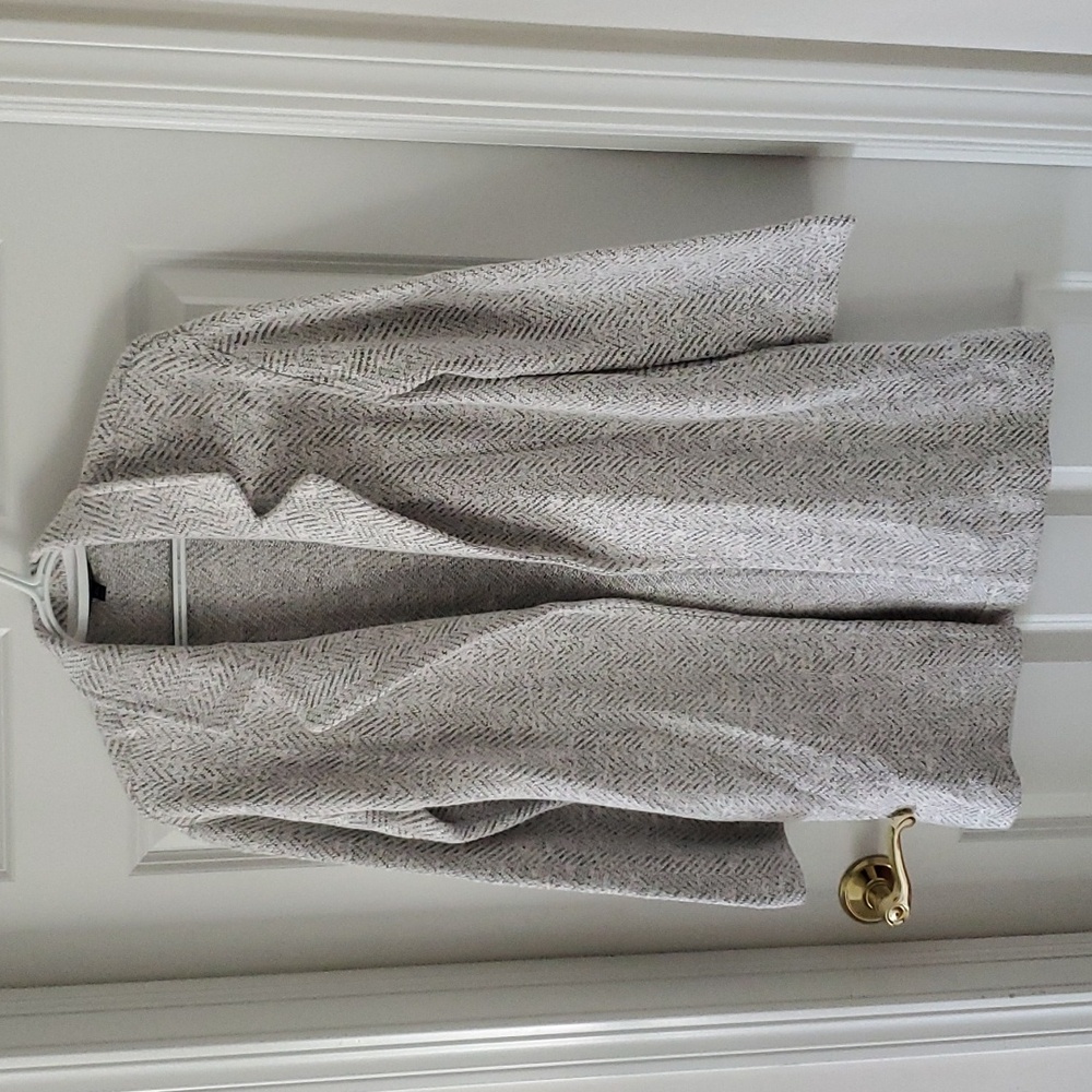 Topshop Gray Herringbone Pattern Knit Cardigan/Ja… - image 2